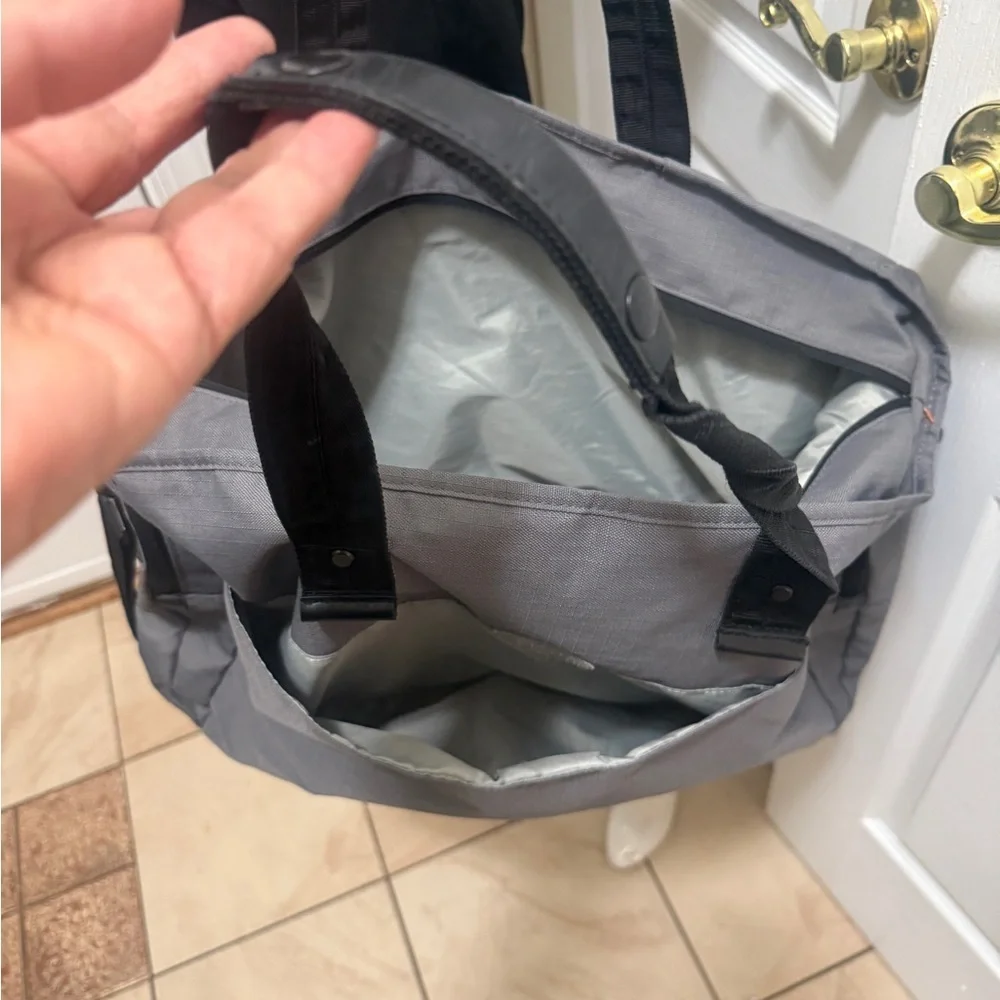 Nylon duffle bag, weekender/travel bag Lands' End Gray Duffel Bag for Men